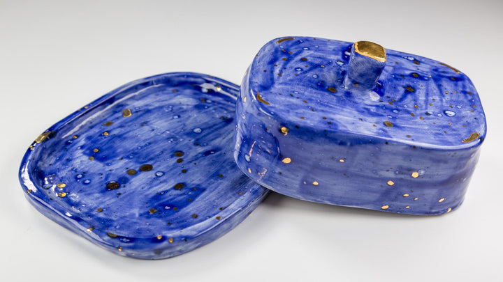 Prussian Blue Butter dish