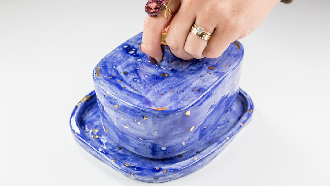 Prussian Blue Butter dish